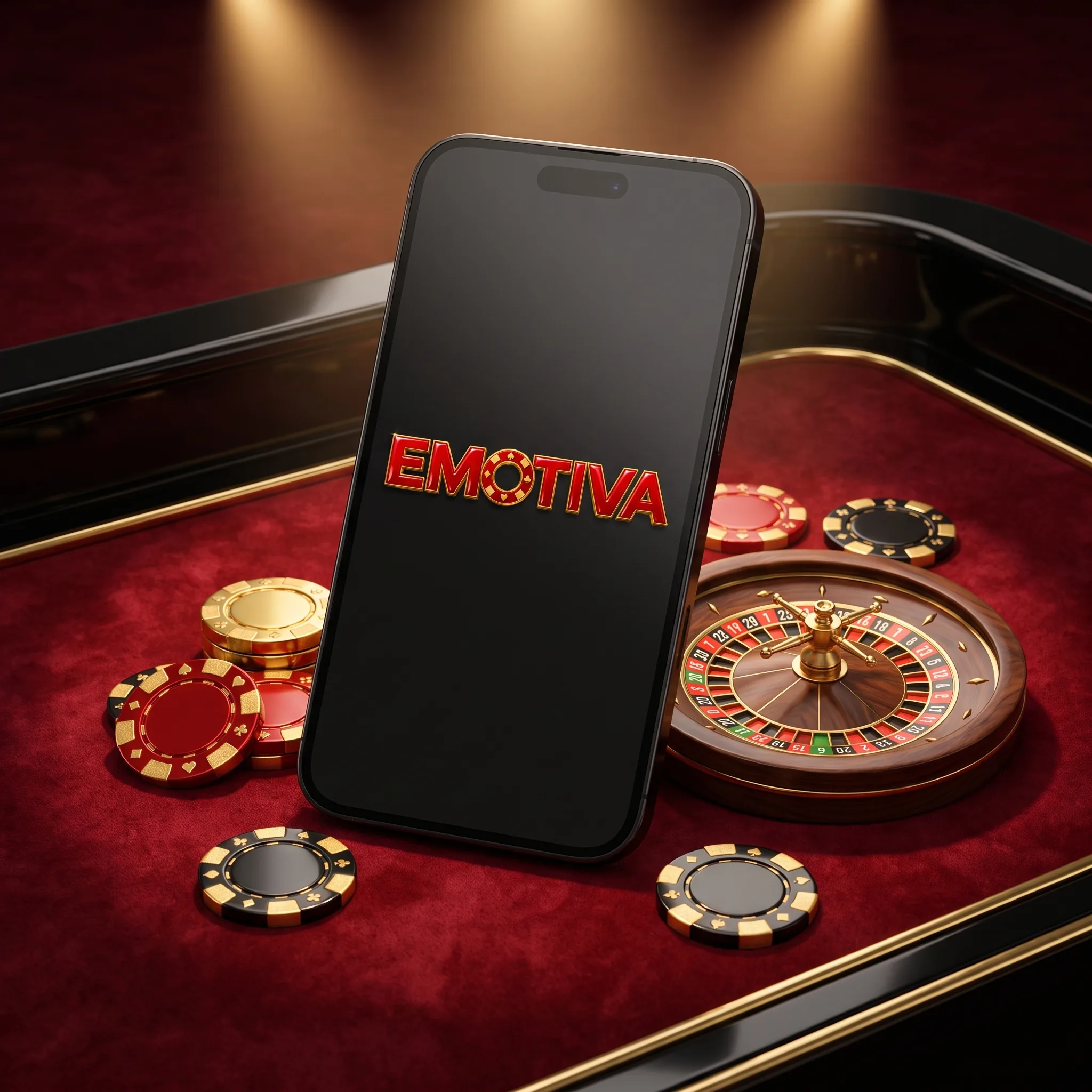Emotiva Casino en un teléfono móvil